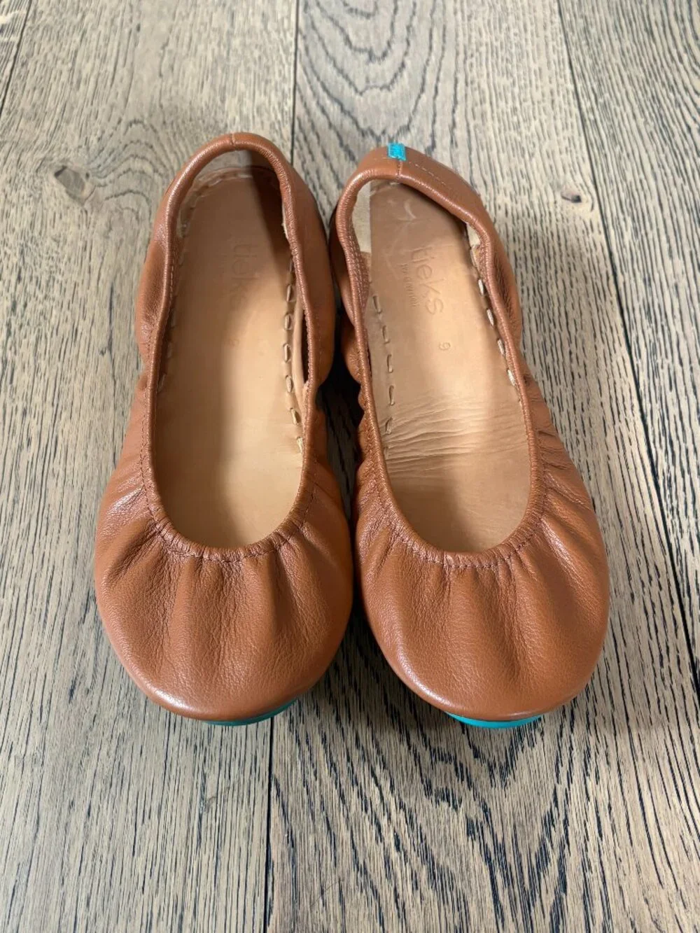 Tieks Ballet Flats Women's 9 Chestnut Brown Nappa Leather Classic City Office